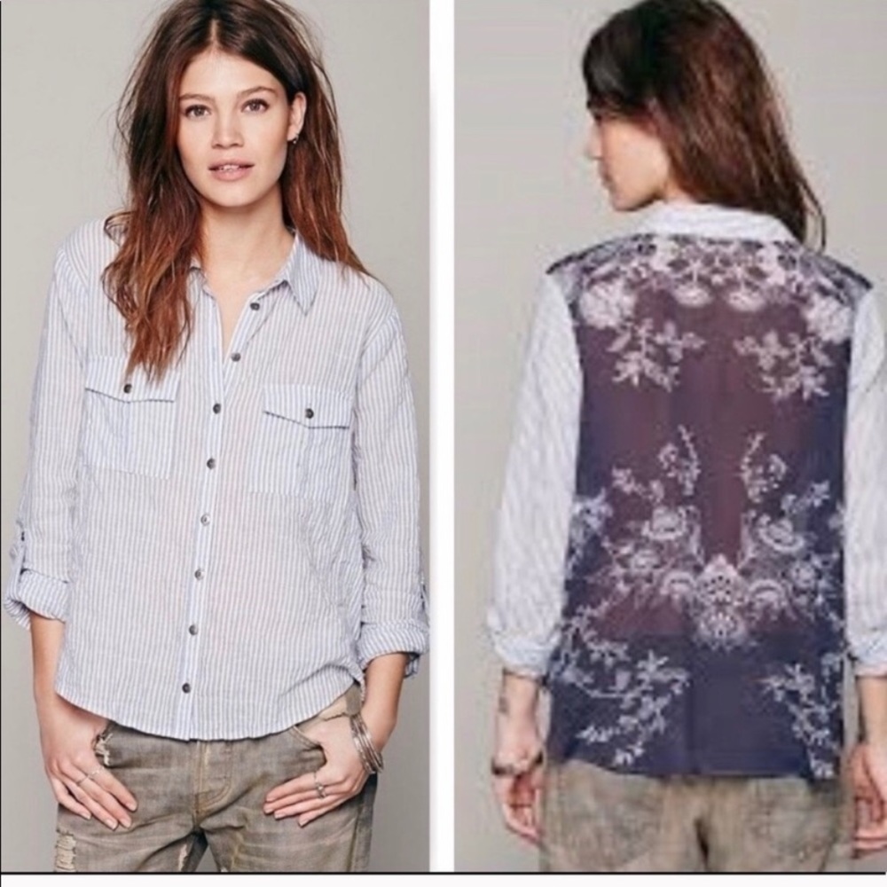 Free People Women's Button Front Blouse